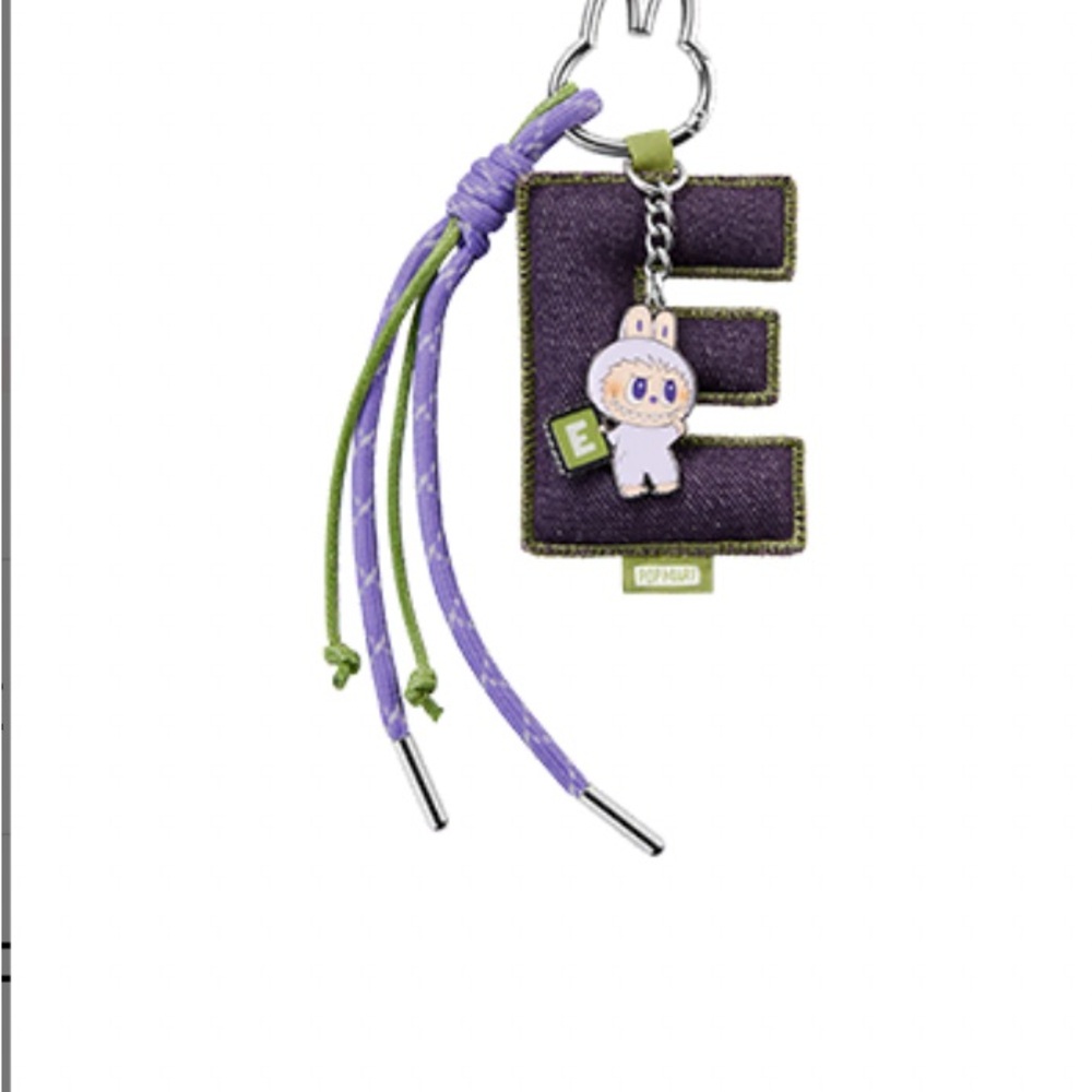 Pop Mart Labubu The Monsters Pin for Love Series E Letter Pendant
